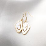 Georgian Alphabet “Letter K” Earrings