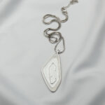 Paskunji Font “Letter E” Necklace Georgian Alphabet Inverted ”Letter V”