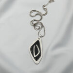 Paskunji Font “Letter U” Georgian Alphabet Inverted ”Letter I” Necklace