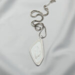 Paskunji Font “Letter W” Georgian Alphabet Inverted ”Letter O” Necklace