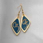 Georgian Alphabet “Letter F” Earrings