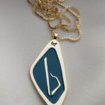 Paskunji Font ”Letter b” Georgian Alphabet ”Letter S” Necklace