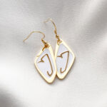 Georgian Alphabet “Letter U” Earrings