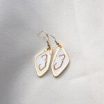 Georgian Alphabet “Letter W/V” Earrings