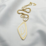Paskunji Font “Letter U” Georgian Alphabet Inverted ”Letter I” Necklace