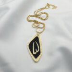 Paskunji Font “Letter W” Georgian Alphabet Inverted ”Letter O” Necklace