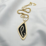 Paskunji Font “Letter e” Necklace Georgian Alphabet Inverted ”Letter M”